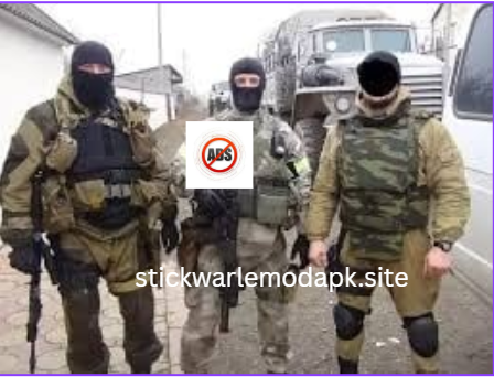 Three armed soldiers standing together symbolizing Stick War Legacy MOD APK 999 Army with No Ads